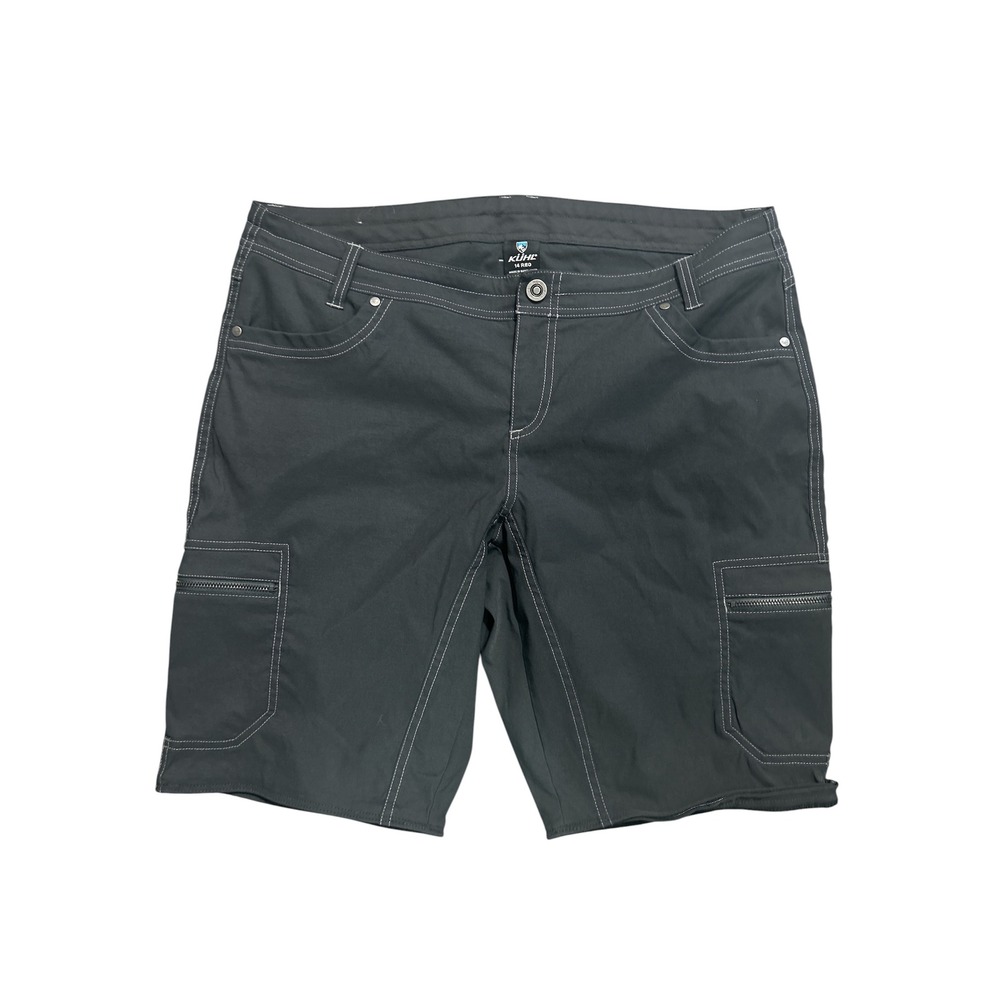 Kuhl Womens Cargo Shorts Grey Size 14 REG Hiking Outdoor Technical Utility‎